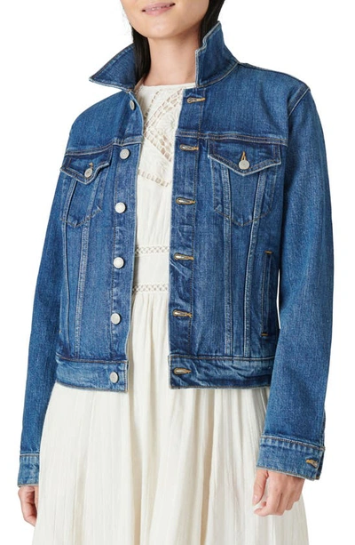 Lucky Brand Denim Tomboy Trucker Jacket In Bernadino Blue