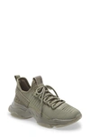 Steve Madden Women's Maxima Rhinestone-trim Trainer Sneakers In Sage Multi