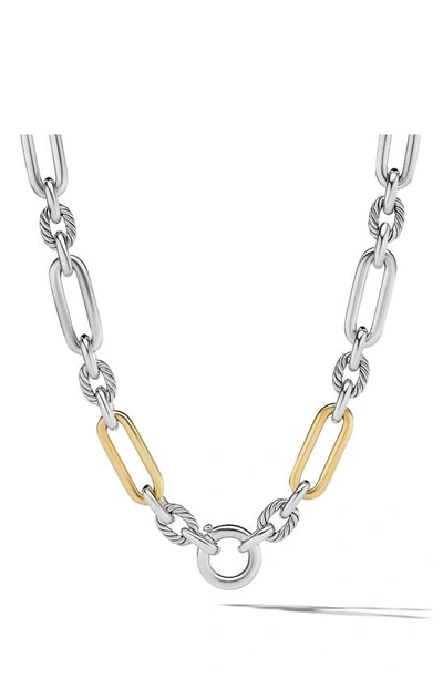 David Yurman Women's Lexington Two-tone Chain Necklace With 18k Yellow Gold In Silver/gold