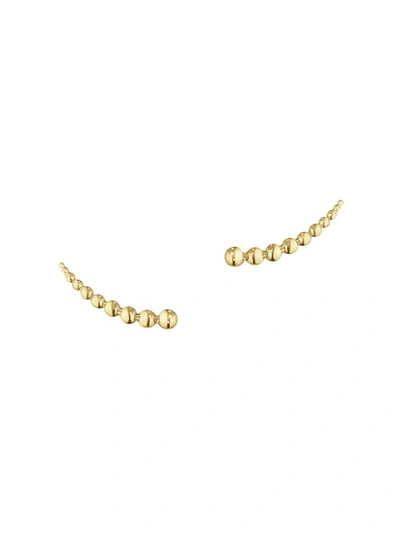 Georg Jensen Moonlight Grapes 18k Gold Ear Cuff Stud Earrings