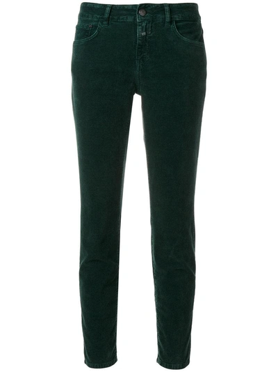 Closed Cropped Trousers - Green