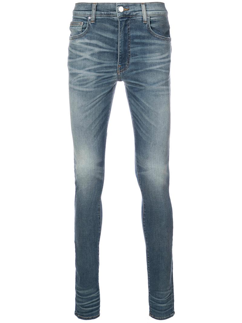 Amiri Stack Jeans In Blue | ModeSens