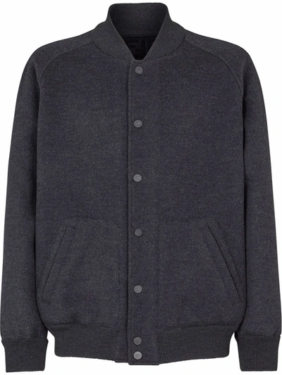 Fendi Ff-motif Reversible Bomber Jacket In Gris