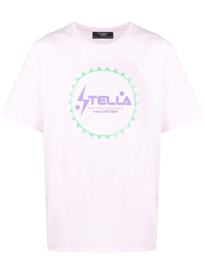 Stella Mccartney Logo-print T-shirt In Pink