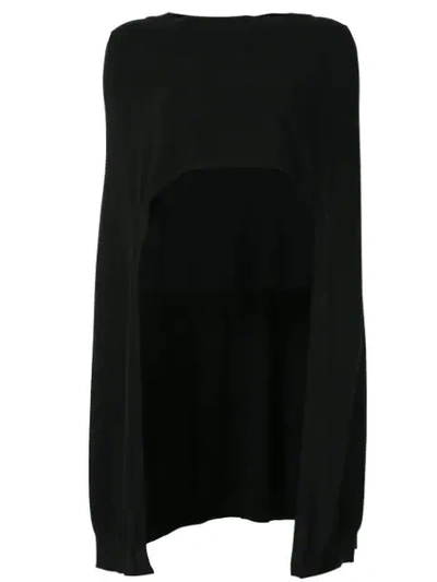 Barrie Romantic Timeless Cashmere High Front Cape In Black