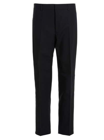 Jil Sander Cotton-garbadine Trousers In Black