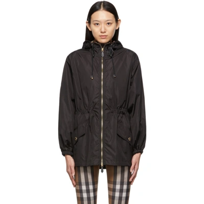 Burberry Black Nylon Check Hood Binham Jacket