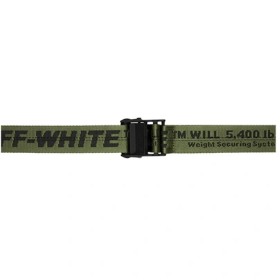 Off-white Khaki Classic Industrial Belt In Green Black