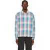 John Elliott Hemi Point Sur Check Oversize Cotton Button-up Shirt In Blue