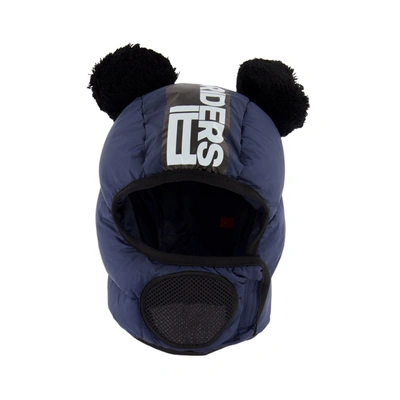 Ai Riders On The Storm Kids' Navy Pom Pom Padded Balaclava In Blue