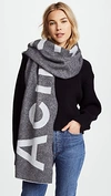 Acne Studios Toronto Logo Scarf In Black