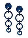 Lele Sadoughi Marbled Wind Chime Earrings, Ocean Blue