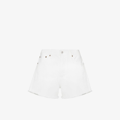 Polo Ralph Lauren White Frayed Denim Shorts
