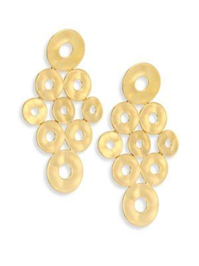 Ippolita 18k Senso Circle Disc Cascade Earrings In Gold