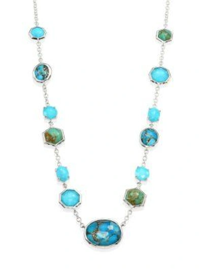 Ippolita 925 Rock Candy Turquoise & Amethyst Station Necklace