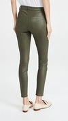 L Agence Margot Coated Skinny Jeans In Ivy Green