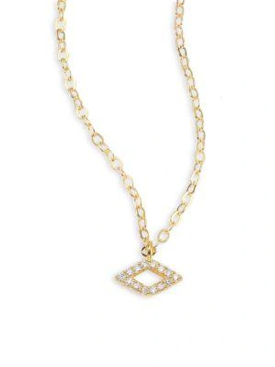 Ila Luciana Diamond & 14k Yellow Gold Pendant Necklace