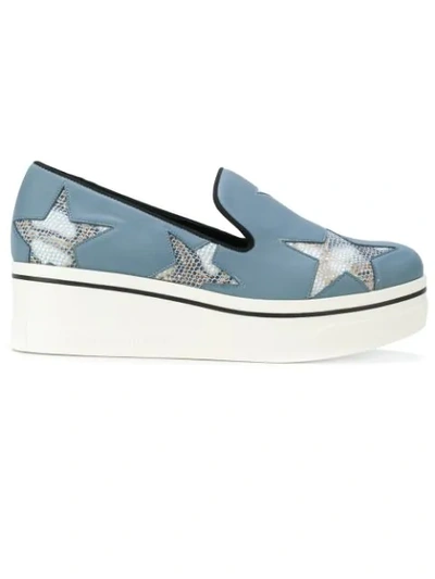 Stella Mccartney Binx Star Platforms In Azzurro