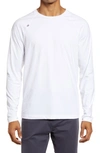 Rhone Crew Neck Long Sleeve T-shirt In Gray Space