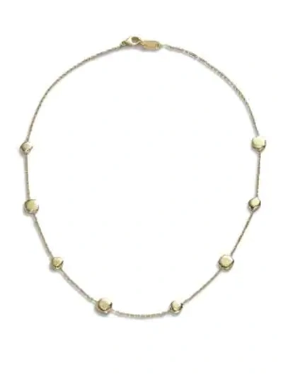 Ippolita Classico Short 18k Yellow Gold Hammered Pinball Multi-station Chain Necklace