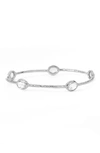 Ippolita Sterling Silver Rock Candy 5-stone Bangle In Clear Quartz In Clear Silver