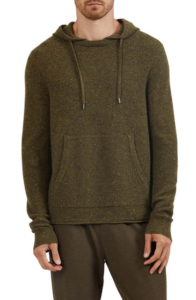 Atm Anthony Thomas Melillo Wool & Cashmere Tweed Hoodie Sweater In Sable