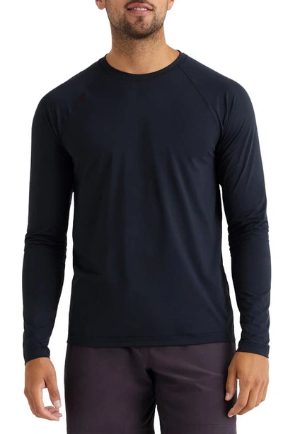 Rhone Crew Neck Long Sleeve T-shirt In Black