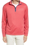 Vineyard Vines Sankaty Half Zip Performance Pullover In Resort Red