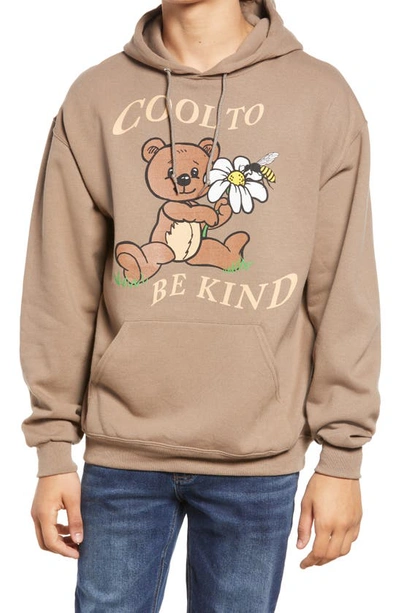 Altru Cool To Be Kind Graphic Hoodie In Light Brown