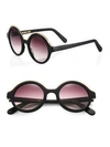Cutler And Gross 1200 Pink Panther 48mm Round Sunglasses In Black