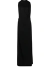 Proenza Schouler Halter-neck Matte Crepe Backless Gown In Black