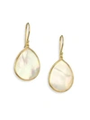 Ippolita Women's Polished Rock Candy Small 18k Yellow Gold & Mother-of-pearl Teardrop Earrings