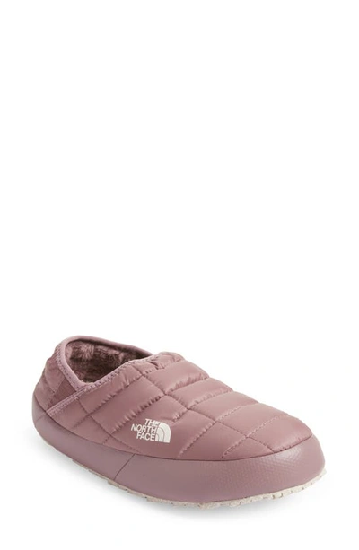 The North Face Thermoball™ Traction Water Resistant Slipper In Twilight Mauve/ Gardenia White