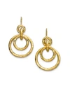 Ippolita Classico Puffy 18k Yellow Gold Hammered Jet Set Earrings