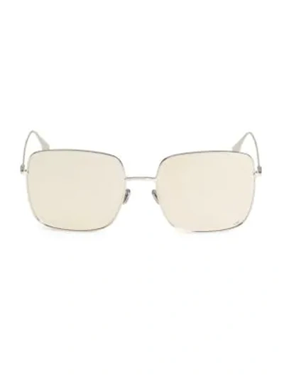Dior Stellaire1 Mirrored Square Sunglasses In Pallidiun
