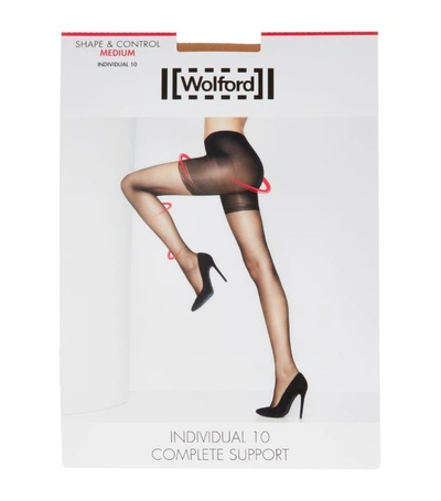Wolford Individual 10 Complete Support Tights In Gobi