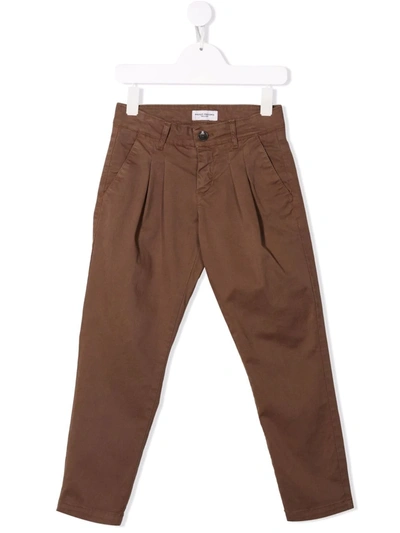 Paolo Pecora Kids' Straight-leg Chinos In Medic