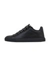 Balenciaga Leather Arena Low-top Sneakers In Black
