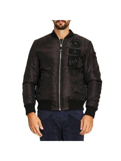 Philipp Plein Stress Bomber Jacket In Black