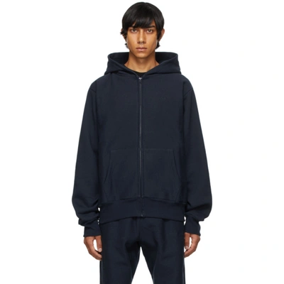 Advisory Board Crystals Navy 123 Zip-up Hoodie In Azurite