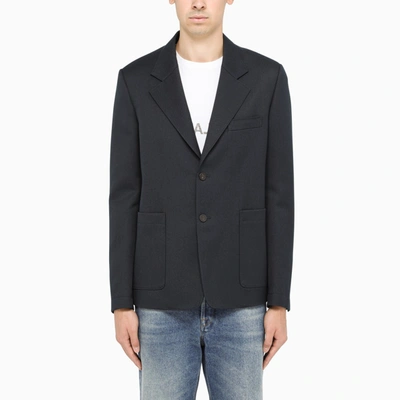 Golden Goose Dark Blue Derik Single-breasted Blazer In Green