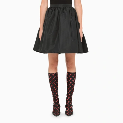 Alexander Mcqueen Curled Black Miniskirt