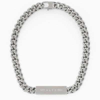 1017 A L Y X 9sm Chain Necklace With Logo Plaque In Metal