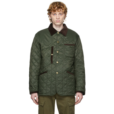 Barbour Khaki Engineered Garments Edition Quilted Staten Jacket In