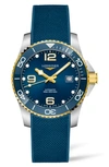 Longines Hydroconquest 39mm Stainless Steel Automatic Watch In Blue