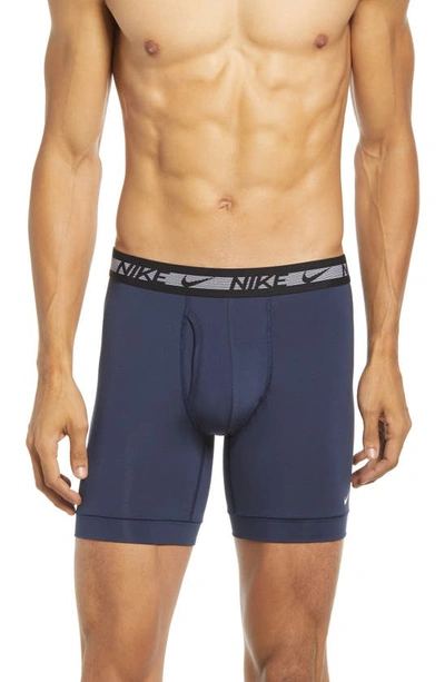 Nike Dri-fit Flex 3-pack Performance Boxer Briefs In Cargo Khaki/ Obsidian/ Black