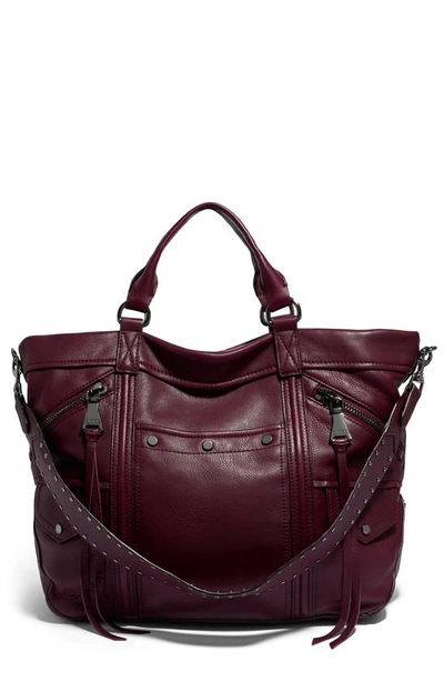 Aimee Kestenberg Fair Game Convertible Leather Tote Bag In Oxblood