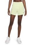 Nike Eclipse Running Shorts In Lime Ice