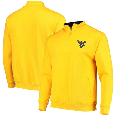 Colosseum Men's Gold-tone West Virginia Mountaineers Tortugas Logo Quarter-zip Jacket