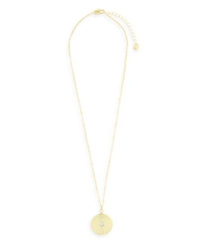 Brook & York Catalina 14k Gold Plated Coin Pendant Necklace In Gold-plated